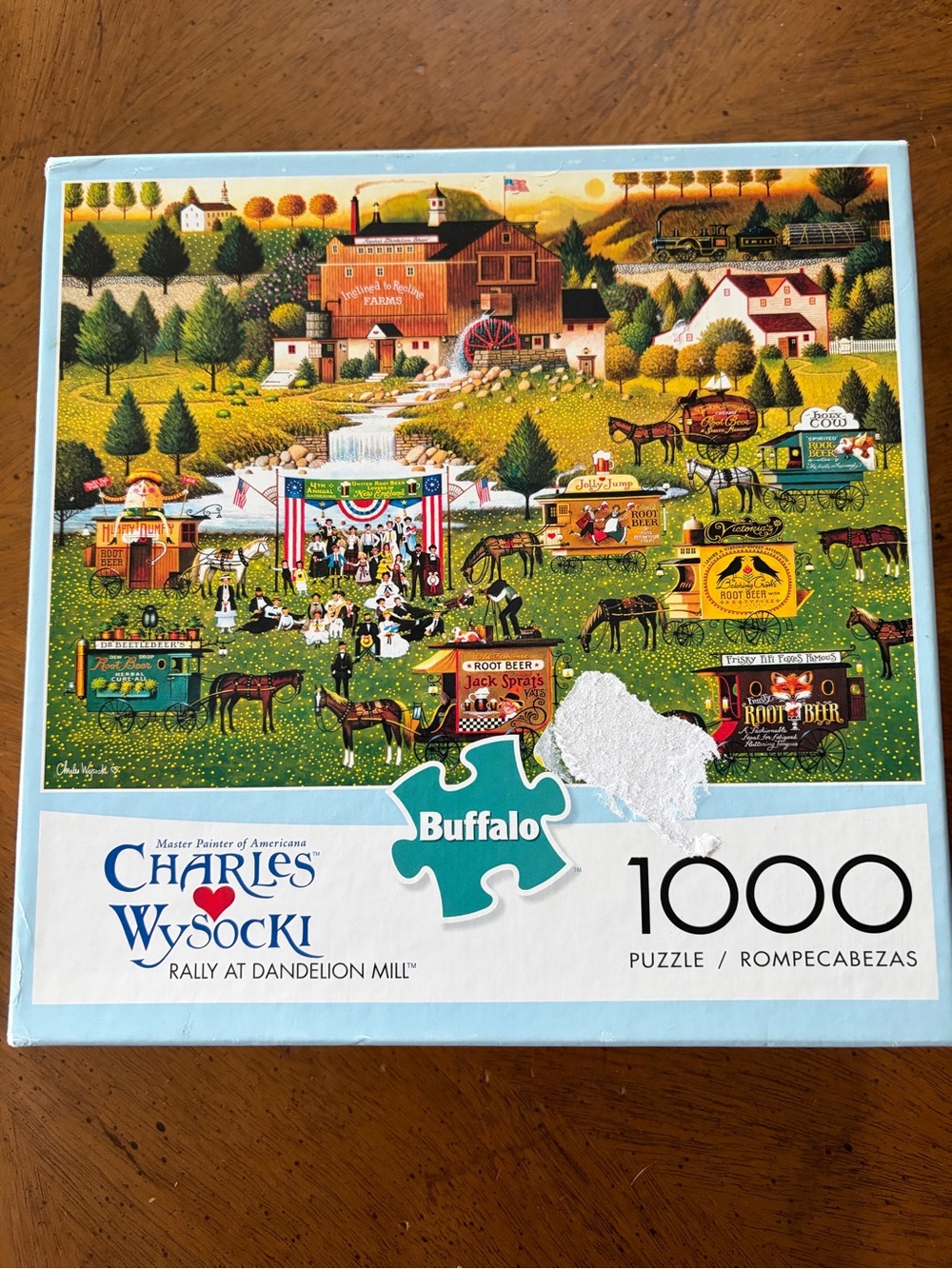 Buffalo Charles Wysocki Rally at Dandelion Mill 1000-Piece Puzzle - Green
